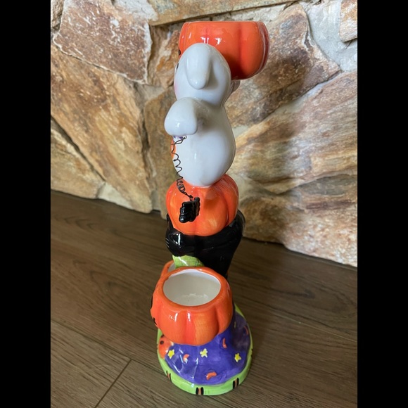 NWT Pumpkin and Friends Three Cup TeaLight Holder - Picture 2 of 6